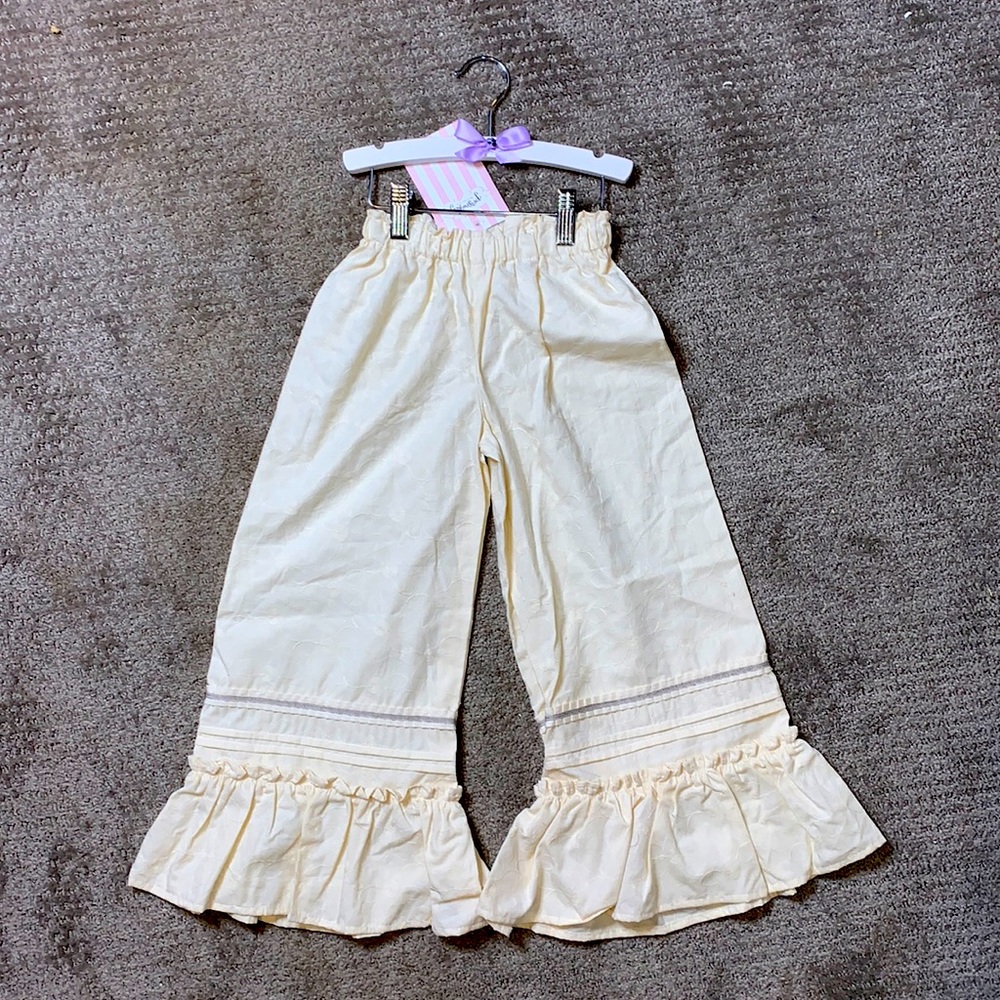 NWT Persnickety Pocket of Posies Ivory Lace Pants